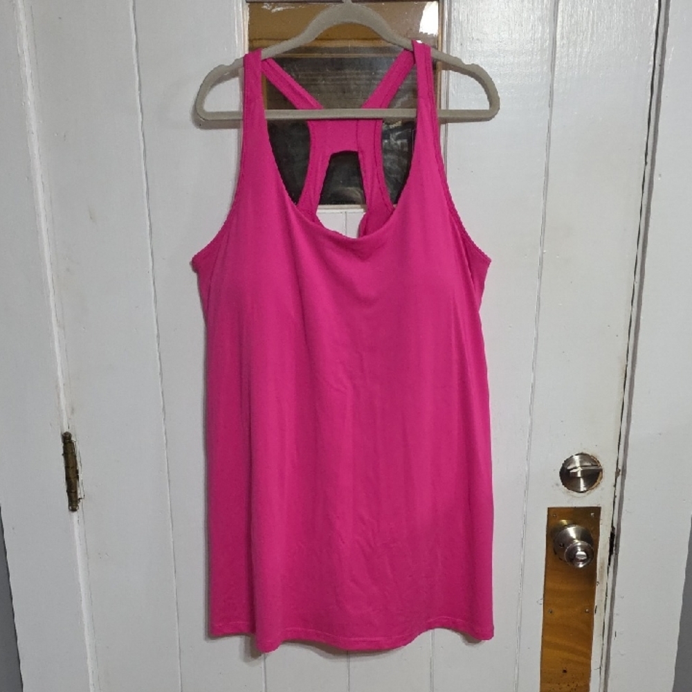 NWT Ideology Women's Athleisure Dress W/Shorts Hot Pink Pocket Bra Rapidry Sz 3X